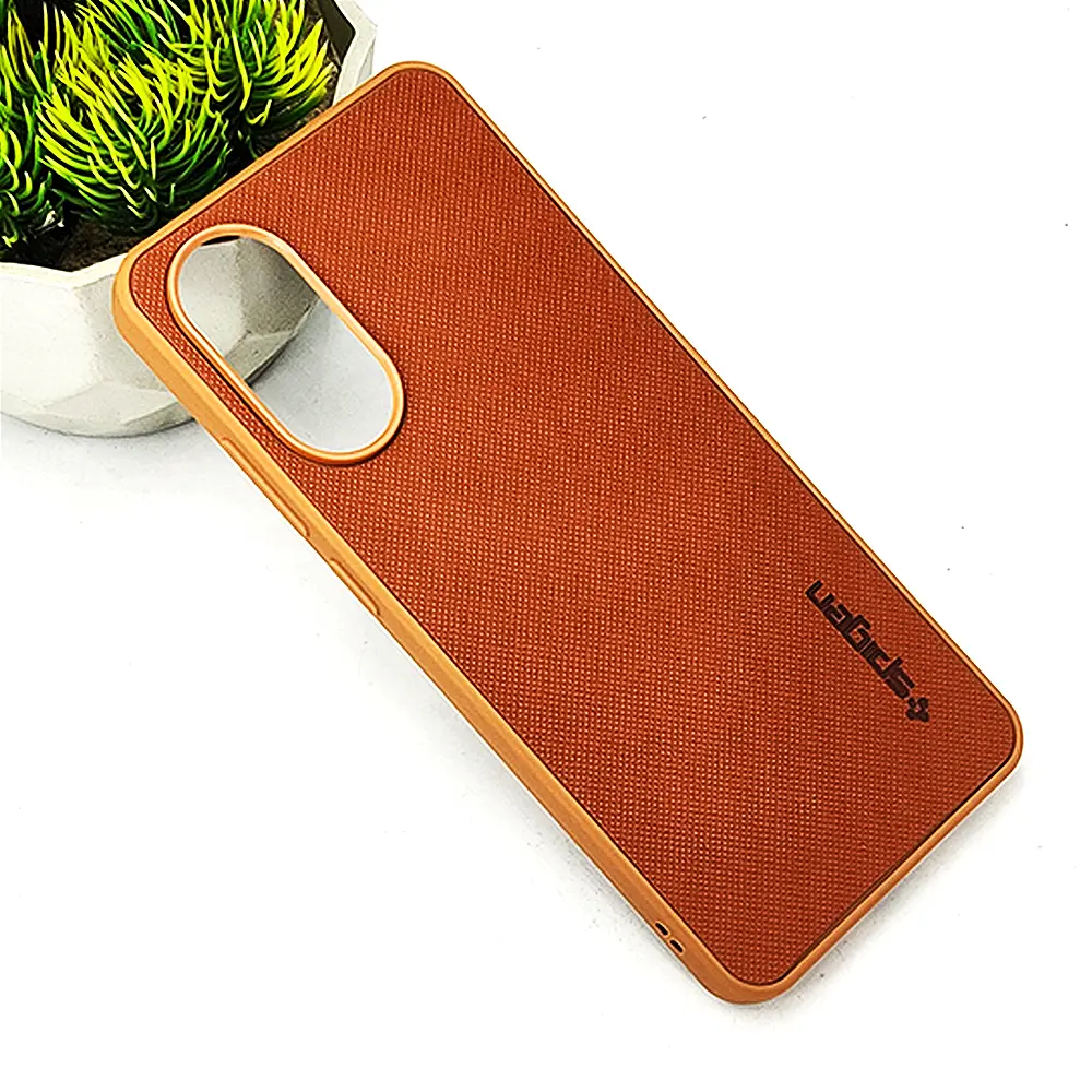 Oppo A78 4G Spigen Hard Dotted Leather Back Case (Brown)