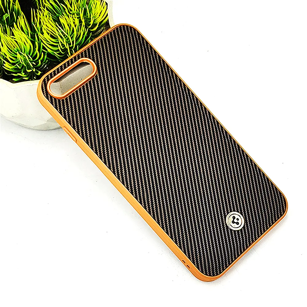 iPhone 7G Plus|8G Plus Spigen Logo 3D Carbon Fiber Texture Back Case (Brown)