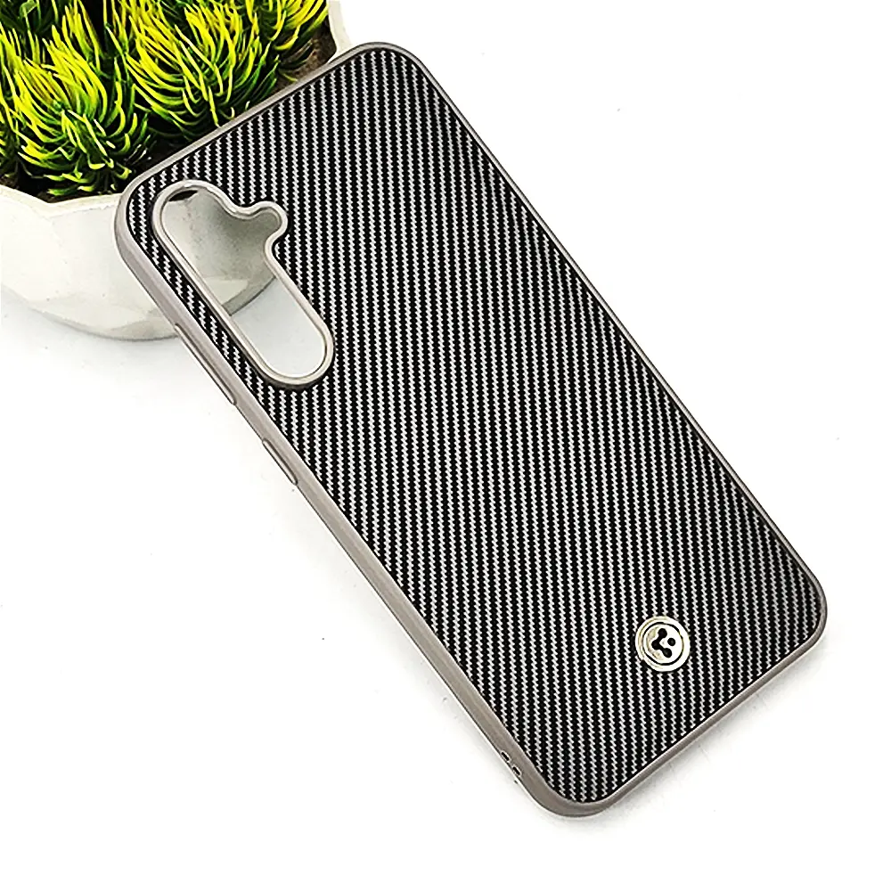Samsung Galaxy S23 FE 5G Spigen Logo 3D Carbon Fiber Texture Back Case (Gray)