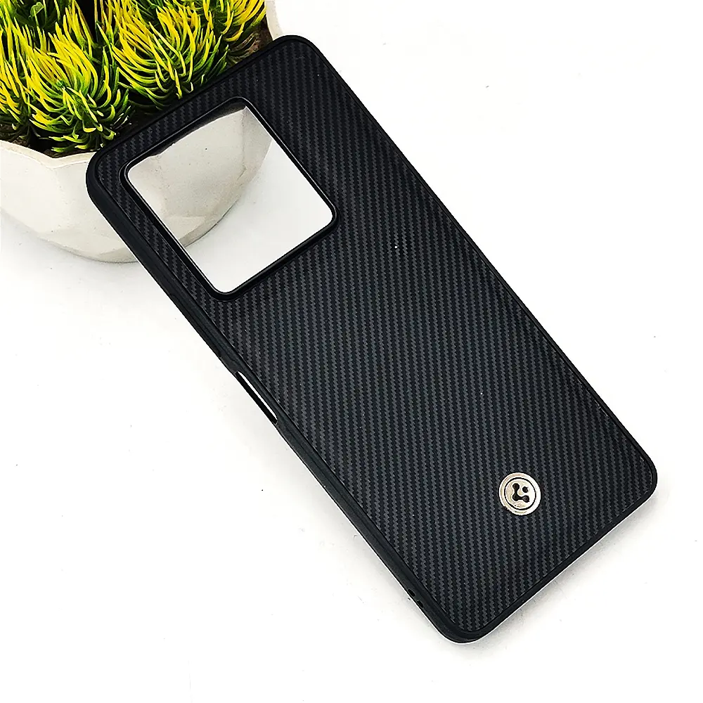 Infinix Note 30 4G Spigen Logo 3D Carbon Fiber Texture Back Case (Black)