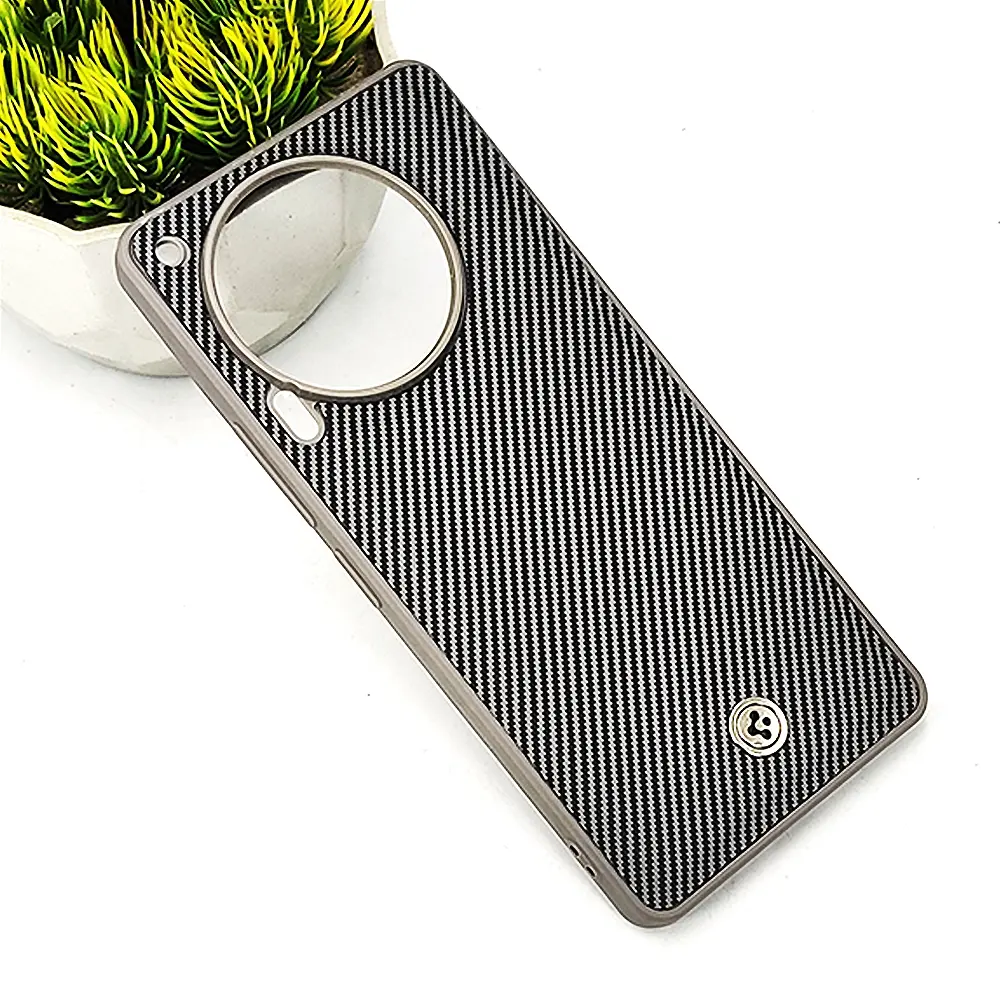 Tecno Camon 30 Spigen Logo 3D Carbon Fiber Texture Back Case (Gray)