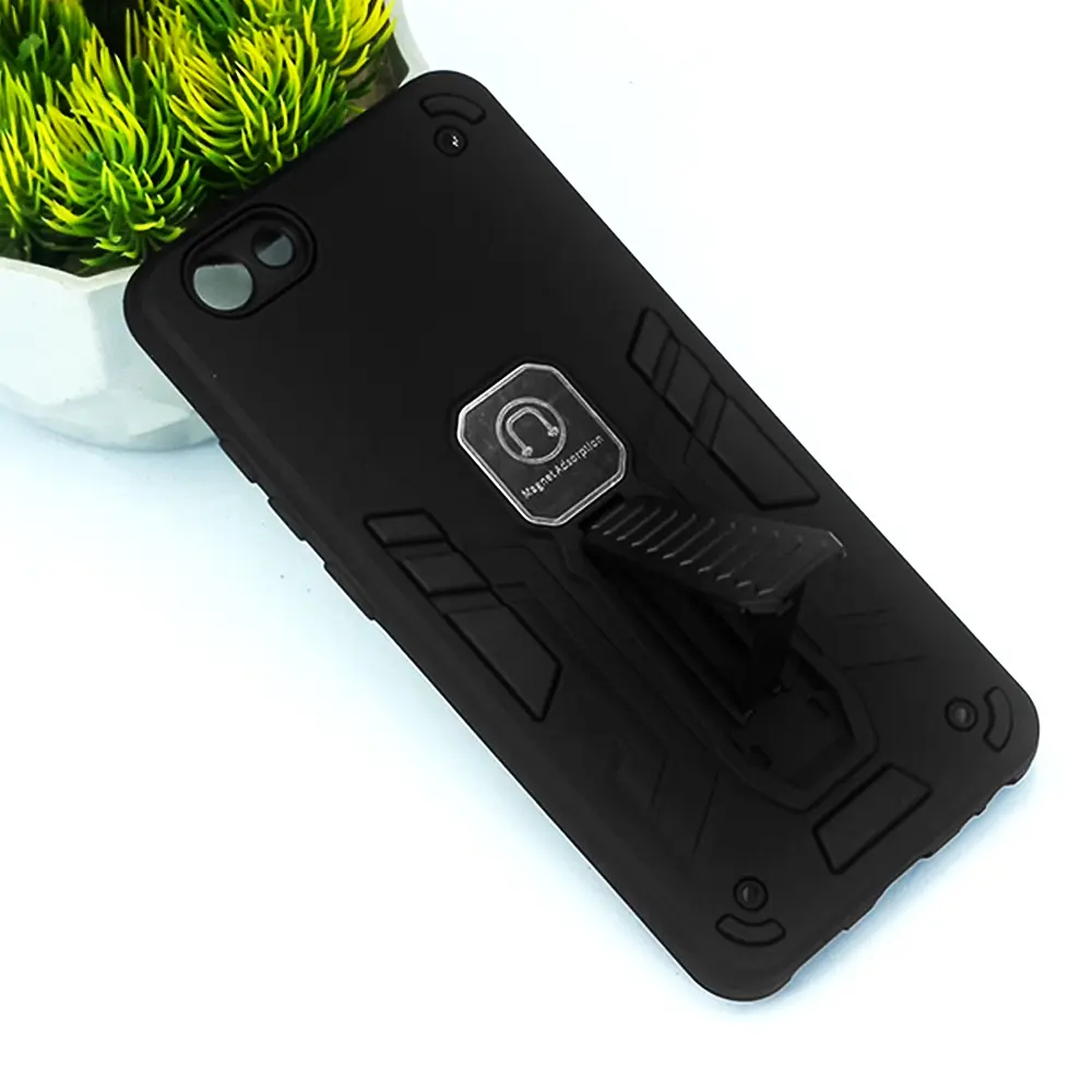 Vivo Y71 Armour Back Case (Black)