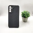 Samsung A34 GEAR 4 Luxuary Carbon Texture Soft Silicone Back Case (Gray)