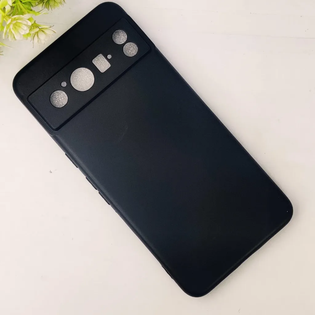 Google Pixel 8 Pro Matte Soft Silicone Paper Back Case (Black)
