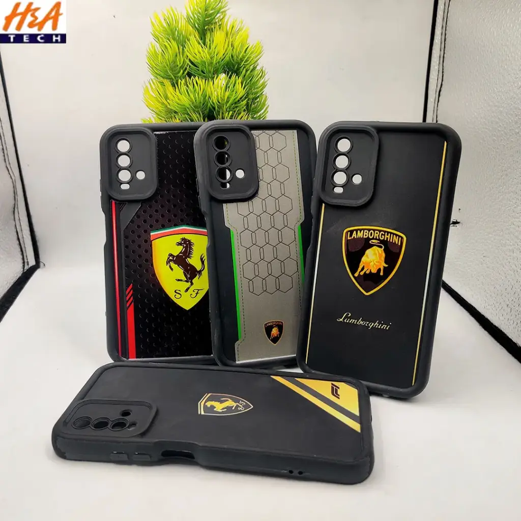 Xaiomi Redmi 9T Logo Soft Silicone Printed Back Case (Black))