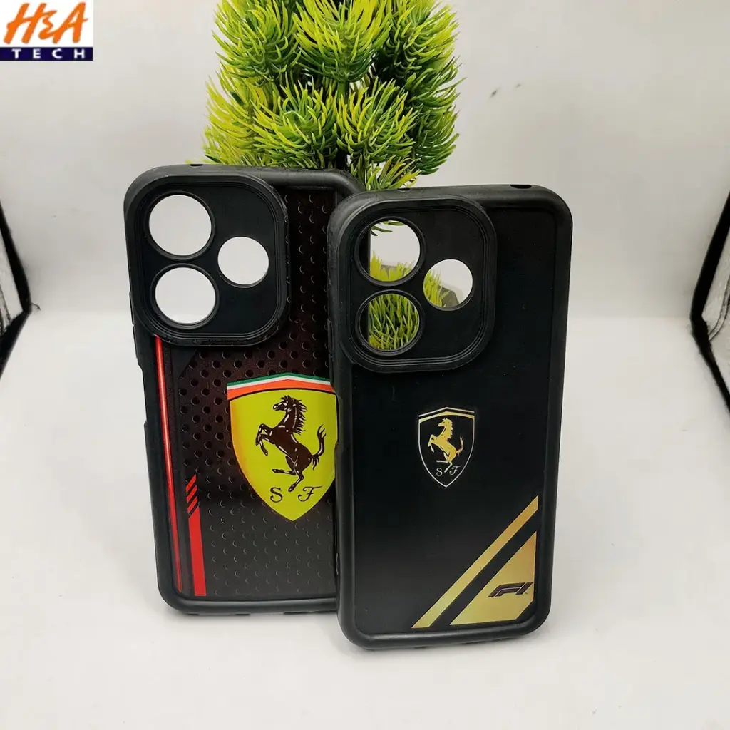 Redmi 13 4G/Note 13R/POCO M6 4G Logo Soft Silicone Back Case Black – Stylish Protection