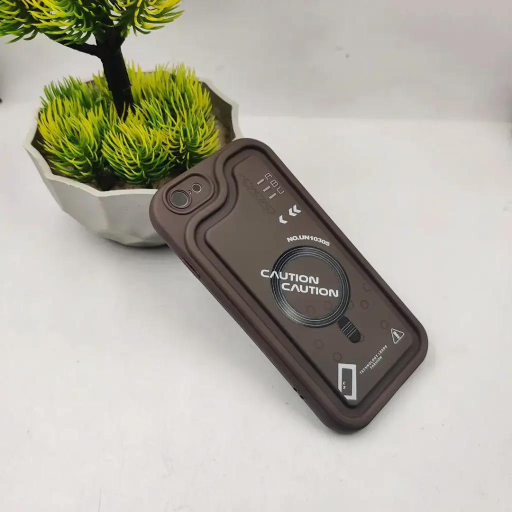 iPhone 6|6s Soft Silicone 3D Printed Back Case (Dark Brown)