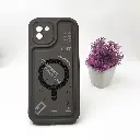 Samsung Galaxy A03 Logo Soft Silicone Printed Back Case (Dark Brown)