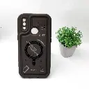 Samsung Galaxy A10S Soft Silicone 3D Printed Back Case (Dark Brown)