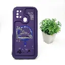 Samsung Galaxy A21s Soft Silicone 3D Printed Back Case (Purple)