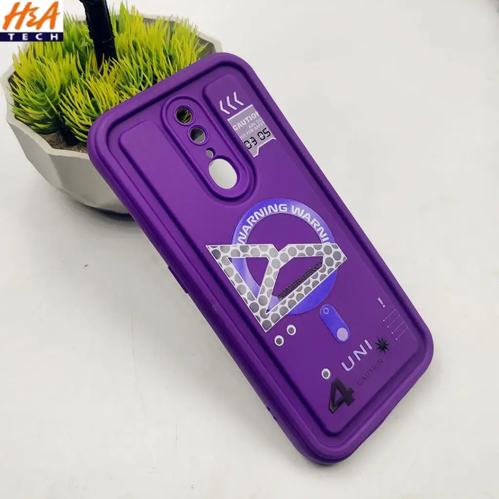 Purple Soft Silicone 3D Printed Back Case OPPO F11 4G Slim Protective Cover