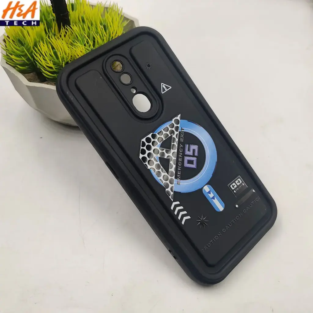 Oppo F11 4G Soft Silicone 3D Printed Back Case (Black)
