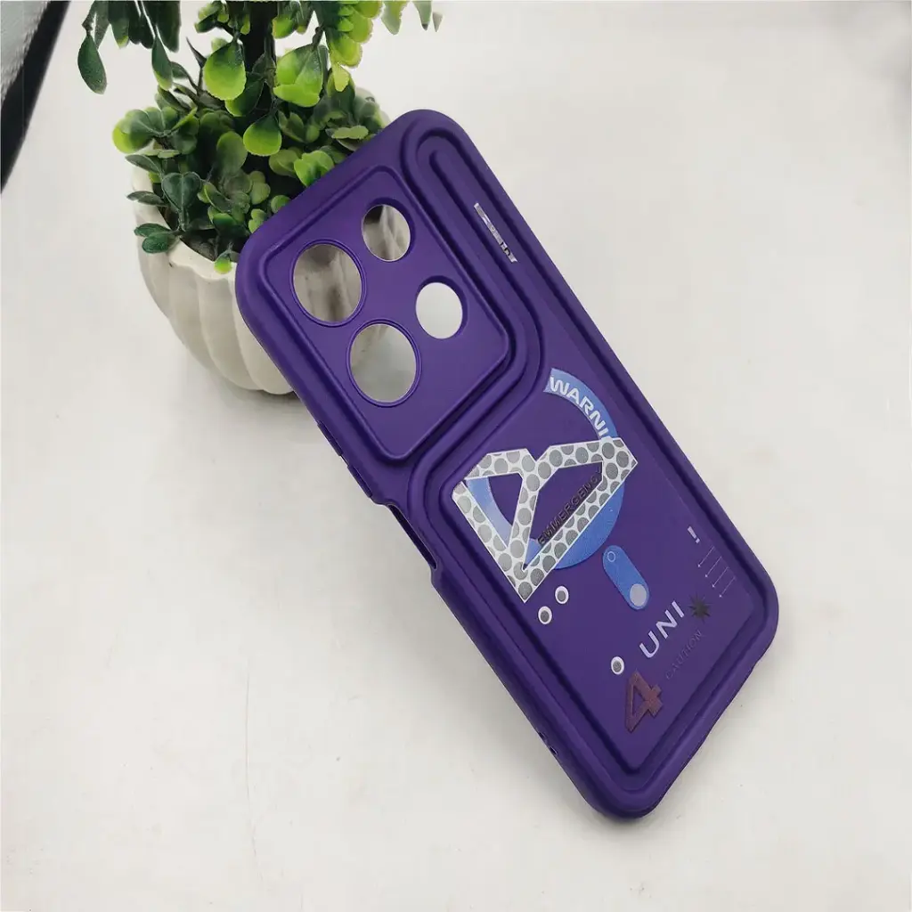 Infinix Note 30 4G Soft Silicone 3D Printed Back Case (Purple)