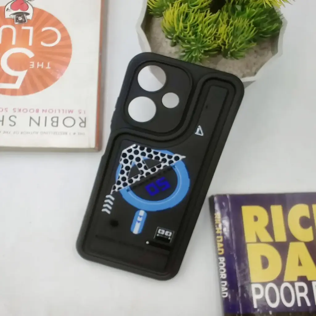 [PO14BIHOT30PY-53-2] Black 3D Printed Soft Silicone Back Case Infinix Hot 30 Play Slim Protective Cover