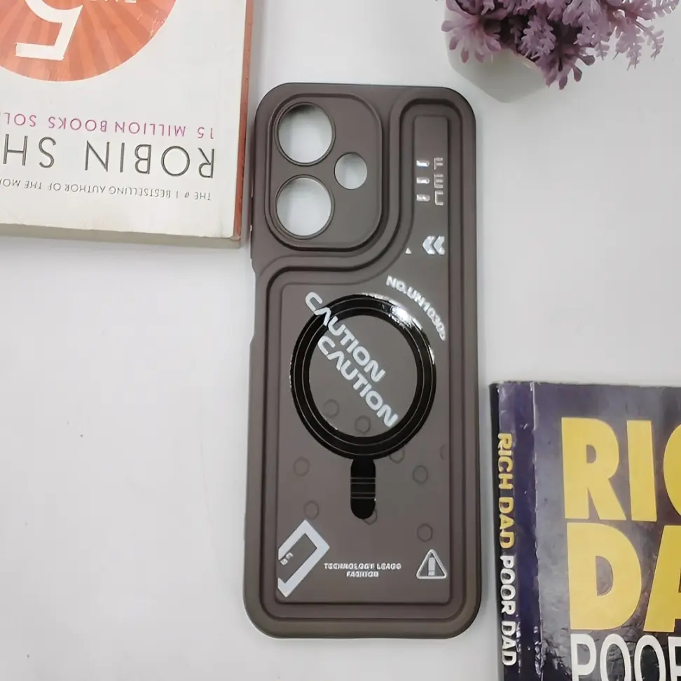 Infinix HOT 30 Play Soft Silicone 3D Printed Back Case (Dark Brown)