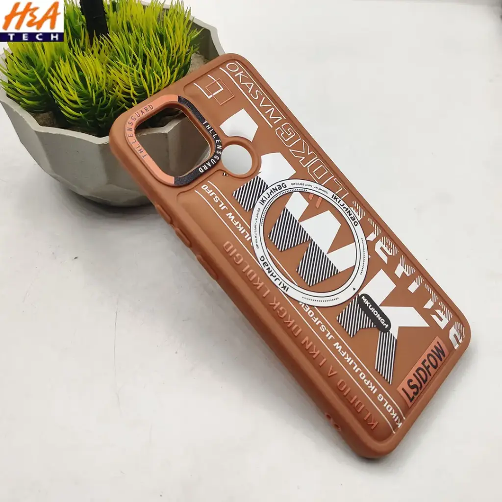 Oppo A15|A15s|A35 Casetify Printed Soft Silicone Back Case (Brown)