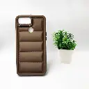 Oppo A5S|A12|A11K|A7|F9|F9 Pro New Solid Puffer Back Case (Brown)