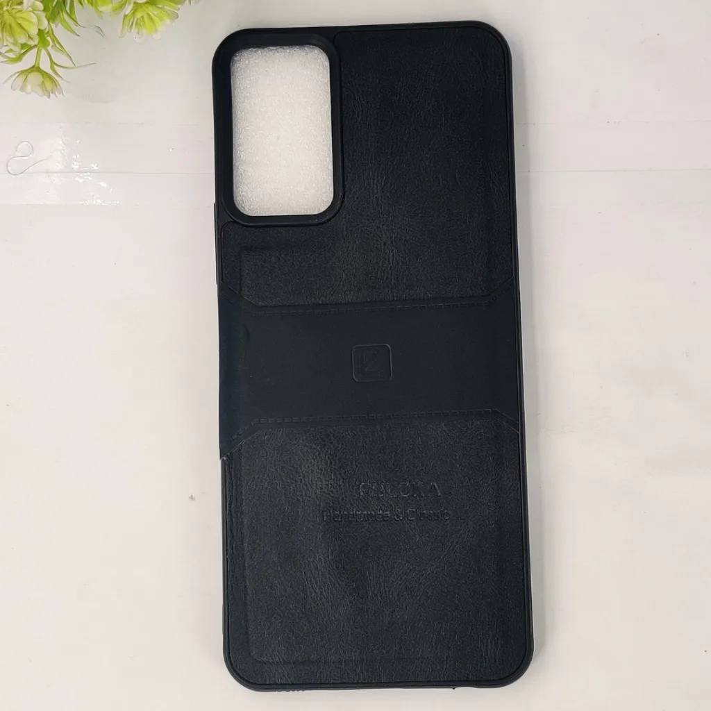 Infinix Hot 12 4G PULOKA Soft Handmade & Classic Luxuary Leather Back Case (Black)