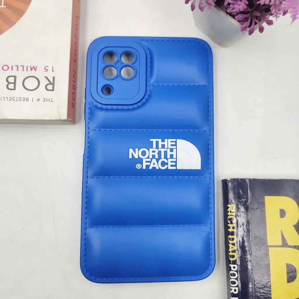 Huawei Nova 7i|P40 Lite Puffer With Polish Back Print Soft Silicone Back Case (Blue)