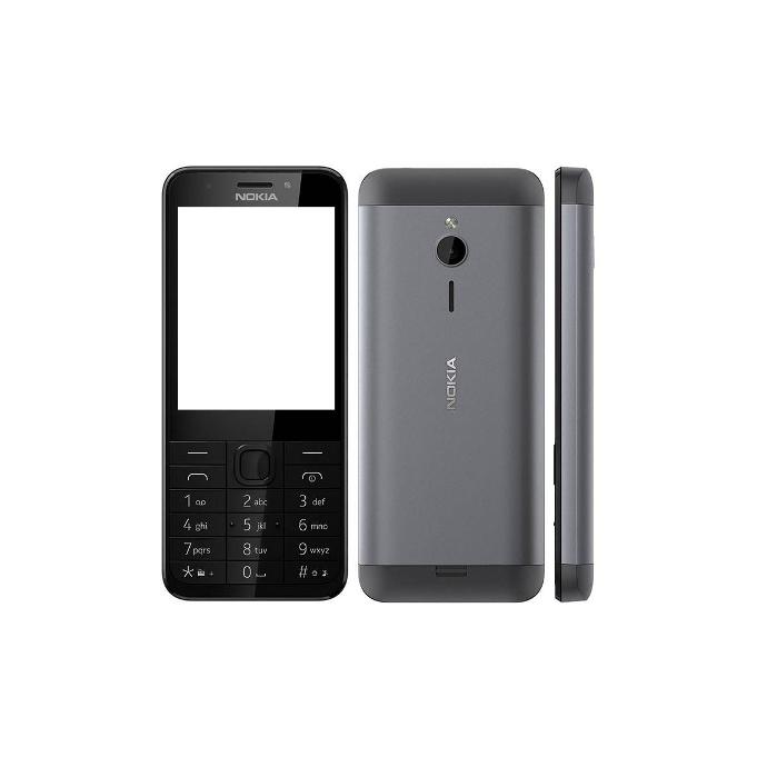 [HS6NK230-3-1-1] Complete Black Housing Replacement for Nokia 230 - Durable & Stylish 