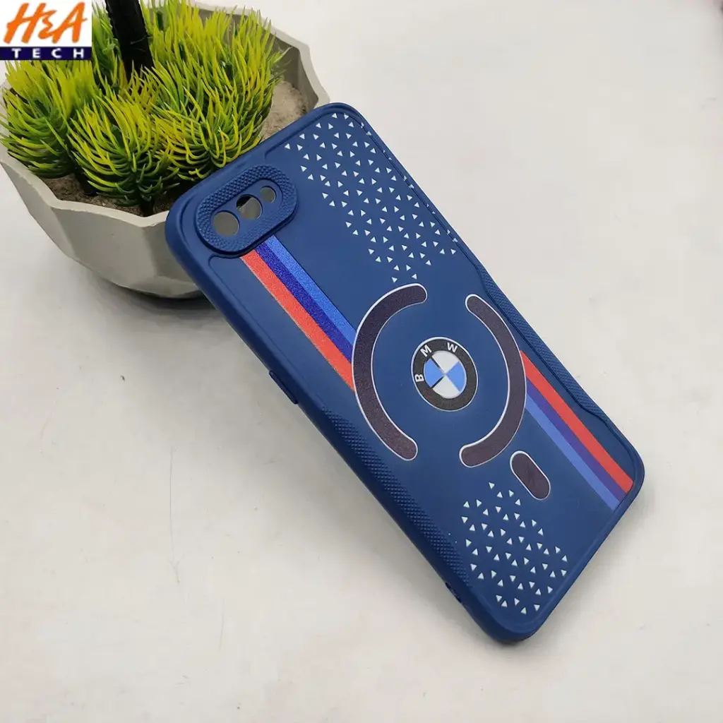 Oppo A1K|Realme C2 3D Printed Soft Silicone Back Case (Navy Blue)