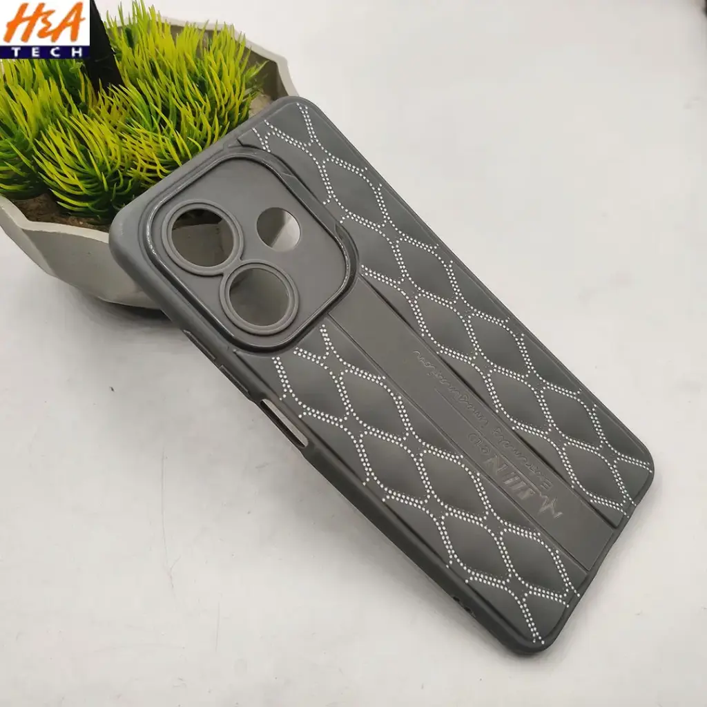 Oppo A3|Oppo A3x New Soft Silicone Back Case (Gray)