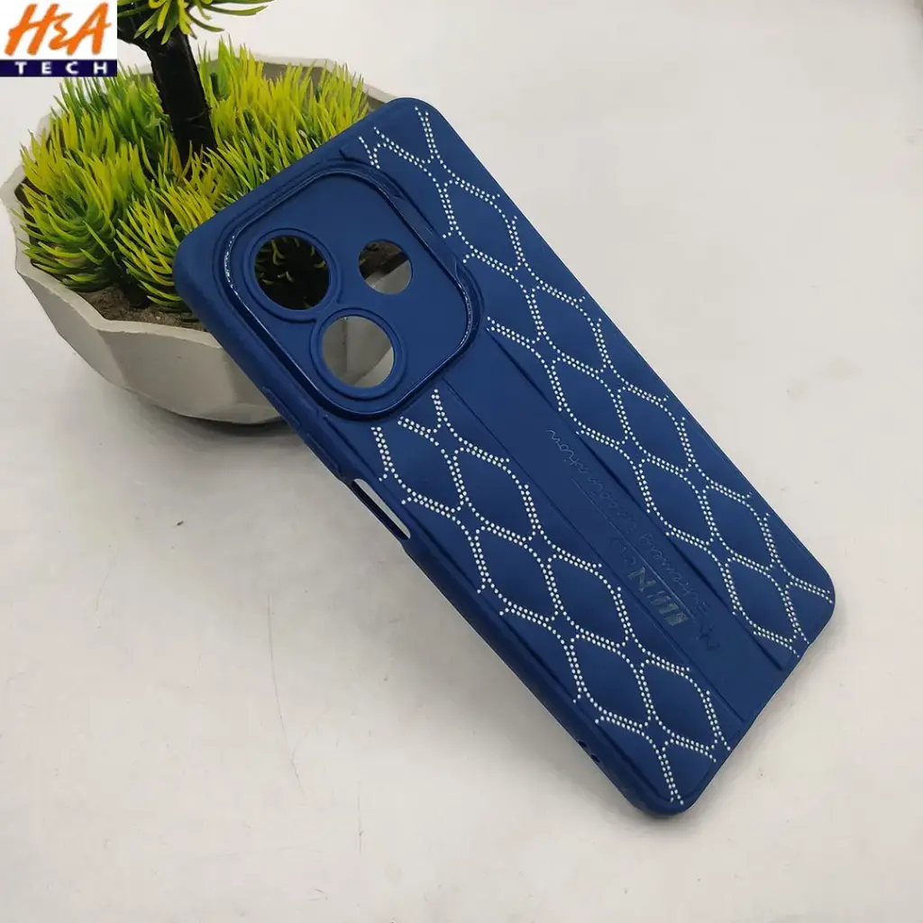 Oppo A3|Oppo A3x New Soft Silicone Back Case (Navy Blue)