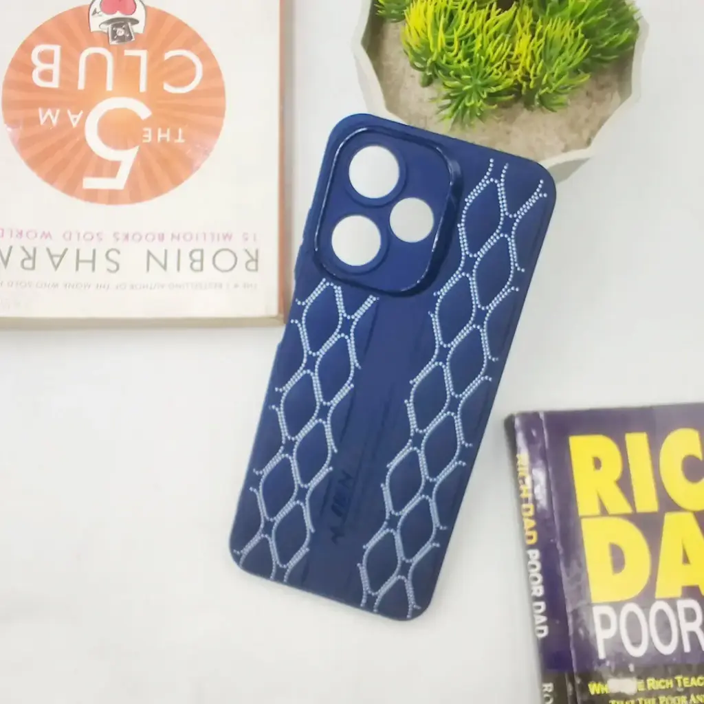 Infinix Hot 30 Play New Soft Silicone Back Case (Navy Blue)