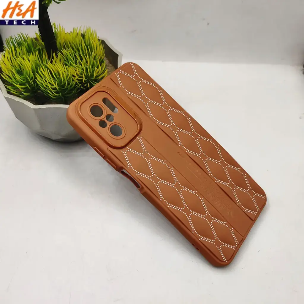 Redmi Note 10/10s/POCO M5s Soft Silicone Back Case Brown – Slim Fit, Durable