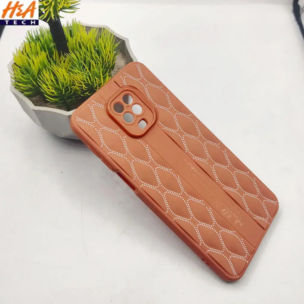 [PO14BMINOT9S-61-13] Brown Soft Silicone Back Case Xiaomi Redmi Note9s/9 Pro Slim Protective Cover