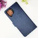 Samsung A12 NMT Premium Luxuary Leather Book Case (Navy Blue)