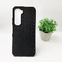 InfiniX Hot 60 Pro Plus Woven With Leather Feel Soft Silicone Back Case (Black)