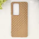 Oppo A5 4G Woven With Leather Feel Soft Silicone Back Case (Desert Titanium)