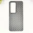 iTel City 100 Woven With Leather Feel Soft Silicone Back Case (Natural Titanium)