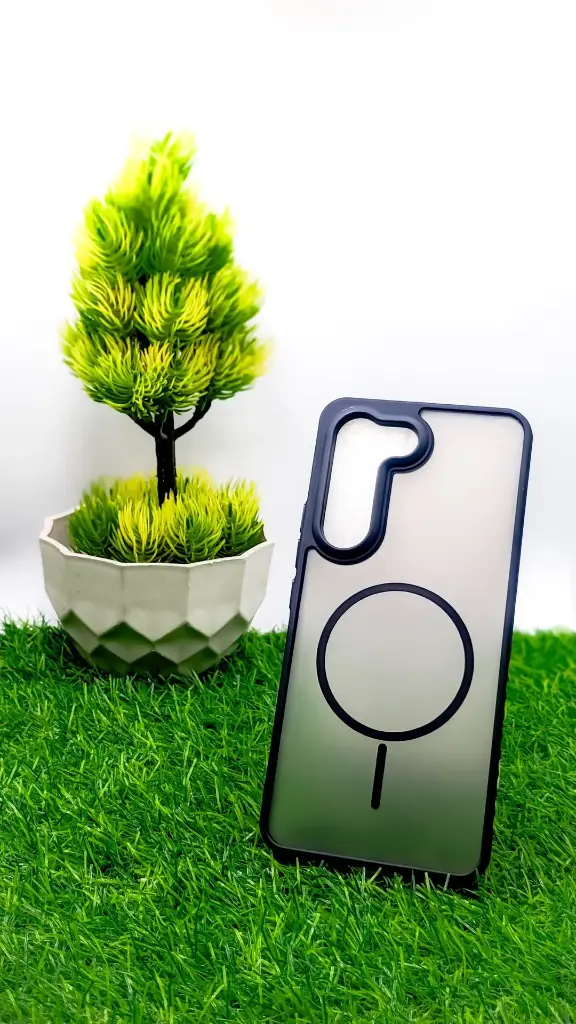 Vivo Y100 4G Stylish & Durable Matte Case With MagSafe Back Case (Black)