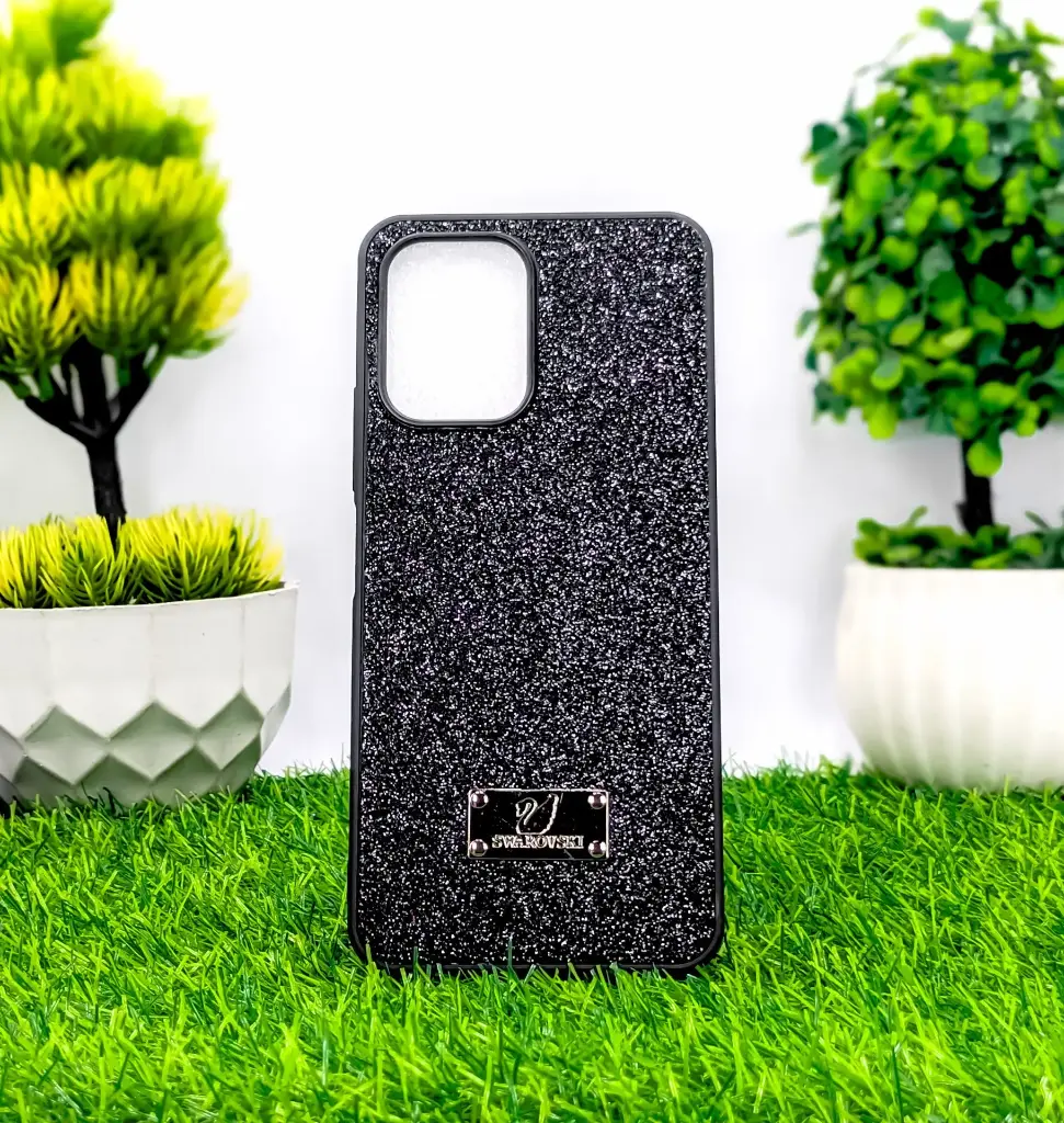 [PO9BISMRT10-14-2] Infinix Smart 10 4G|Pop 10|Tecno Spark Go 2 Swarovski Ladies Glam Back Case (Black)