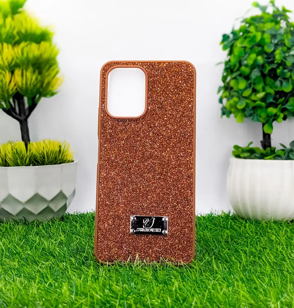 [PO9BISMRT10-14-13] Infinix Smart 10 4G|Pop 10|Tecno Spark Go 2 Swarovski Ladies Glam Back Case (Brown)