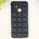 Infinix Hot 10I|Smart 5 Pro 3D Cubes Puffer Back Soft Silicone Case (Black)