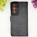 Samsung Galaxy S21 Ultra NMT Premium Luxuary Leather Book Case (Black)