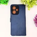 Xiaomi Redmi 13 4G|Note 13R|Poco M6 4G NMT Premium Luxuary Leather Book Case (Navy Blue)