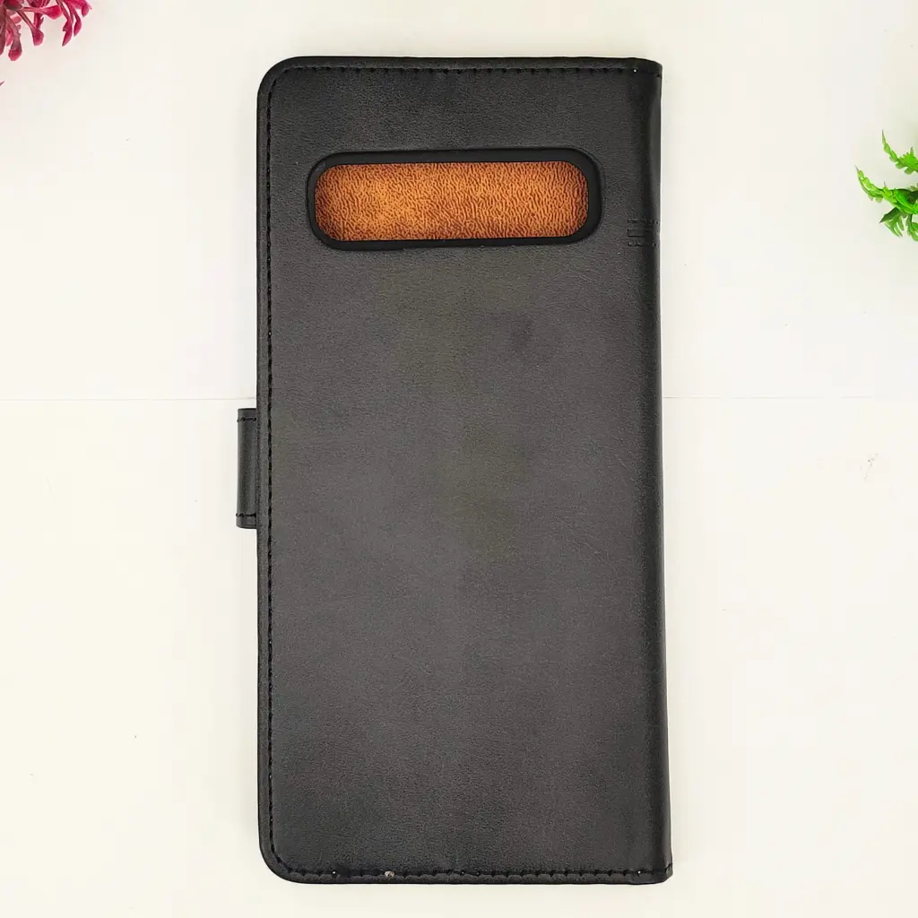 [PO42FBSS10 5G-4-2] Samsung Galaxy S10 5G NMT Premium Luxuary Leather Book Case (Black)