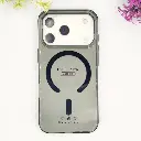 iPhone 17 Pro PC Transparent MagSafe Back Case (Black)