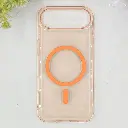 iPhone 17 Air PC Transparent MagSafe Back Case (Orange)