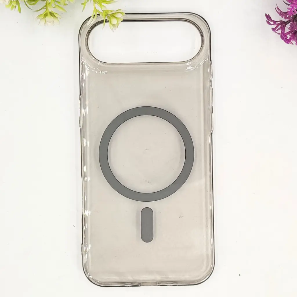 iPhone 17 Air PC Transparent MagSafe Back Case (Natural Titanium)