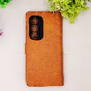 Infinix Hot 60 4G|Hot 60i 4G NMT Premium Luxuary Leather Book Case (Golden)