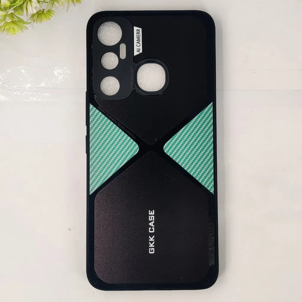 [PO26BIHOT11-22-33] Infinix Hot 11/X662 Black Matte GKK Logo Back Case (light Green)