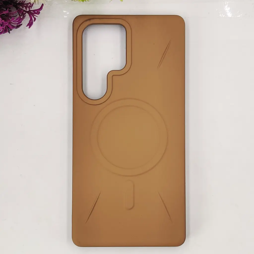 [PO44BSS25U-1-42] Samsung Galaxy S25 Ultra Built-in Magnetic Ring Unique Premium Matelic Back Case (Desert Titanium)