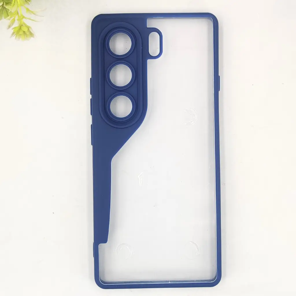 Tecno Camon 40 4G Color & Transparent Spigen Back Case (Navy Blue)