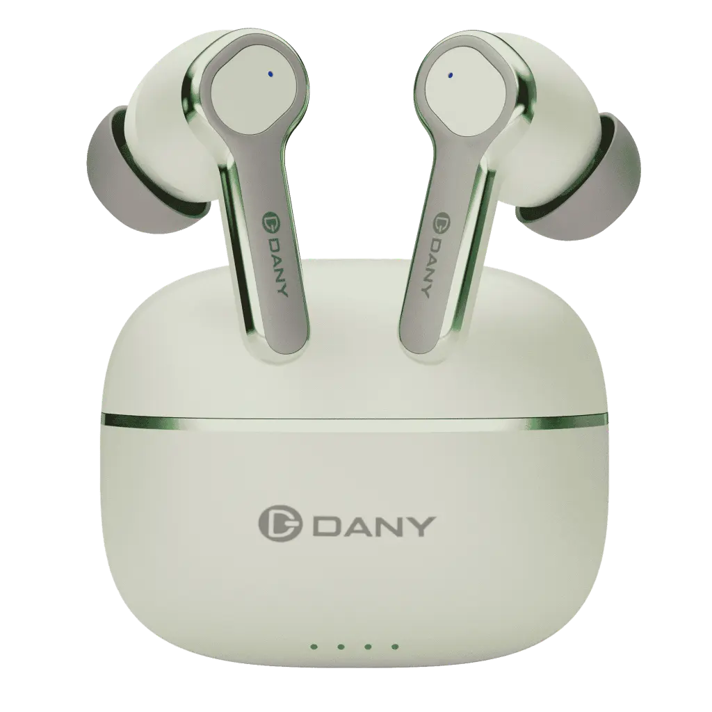 Dany Alpha Aitdots 500 Wireless Bluetooth Earbuds With ANC Mode (GREEN)