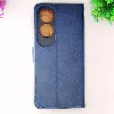Oppo A60 NMT Premium Luxuary Leather Book Case (Navy Blue)